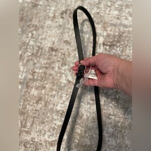 Old Navy Black Thin Belt with silver hardware size XL/XXL-NWT